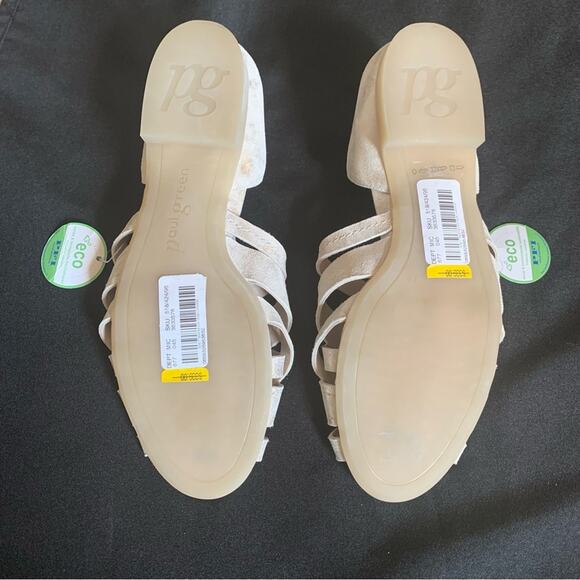 PAUL GREEN Women’s ECO Lucia D'Orsay Peep-Toe Sandal, Mineral Antic Metallic,7.5 - Picture 3 of 14